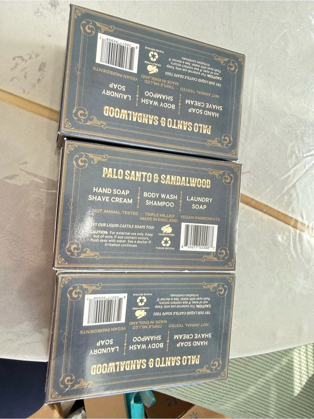 Archipelago Navy & Gold Palo Santo & Sandalwood Incense Pack